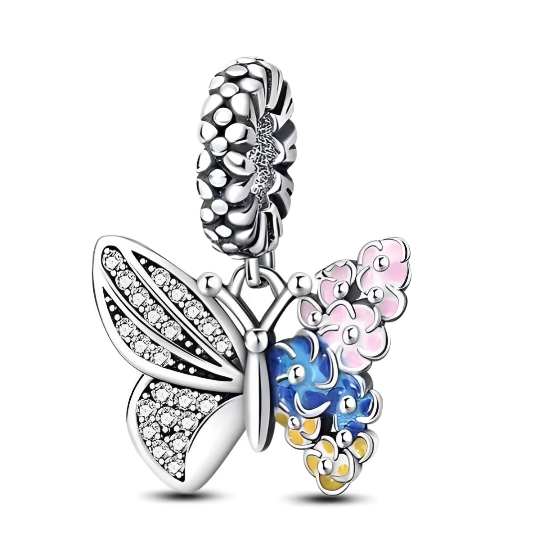 Berloque de prata 925 Butterfly Love