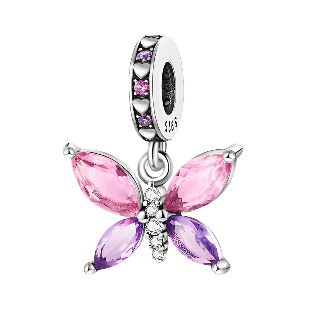 Berloque de prata 925 Barbie Butterfly